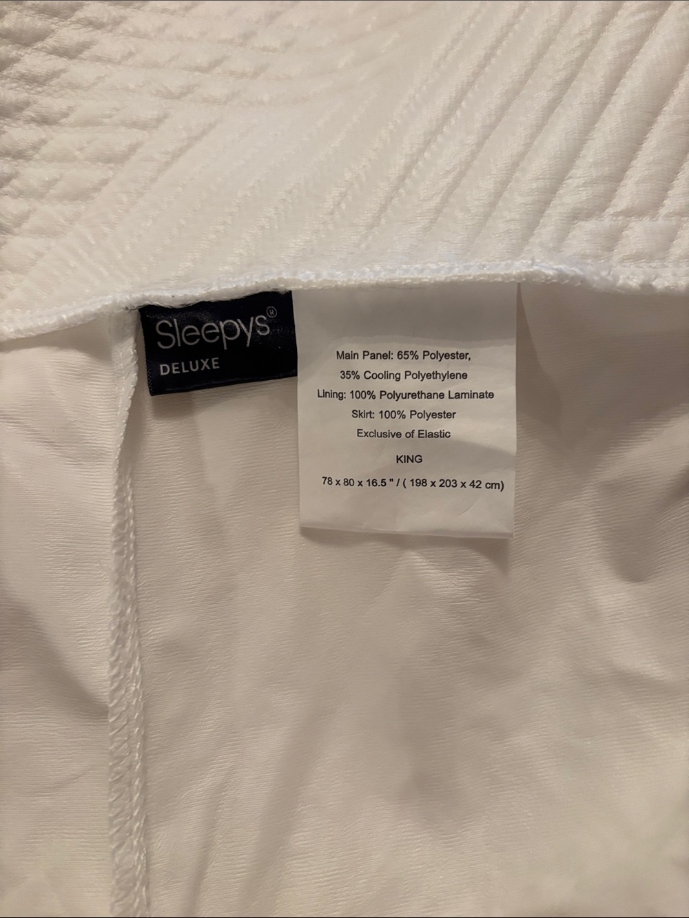 Deluxe White King Mattress Protector - Waterproof Skirt